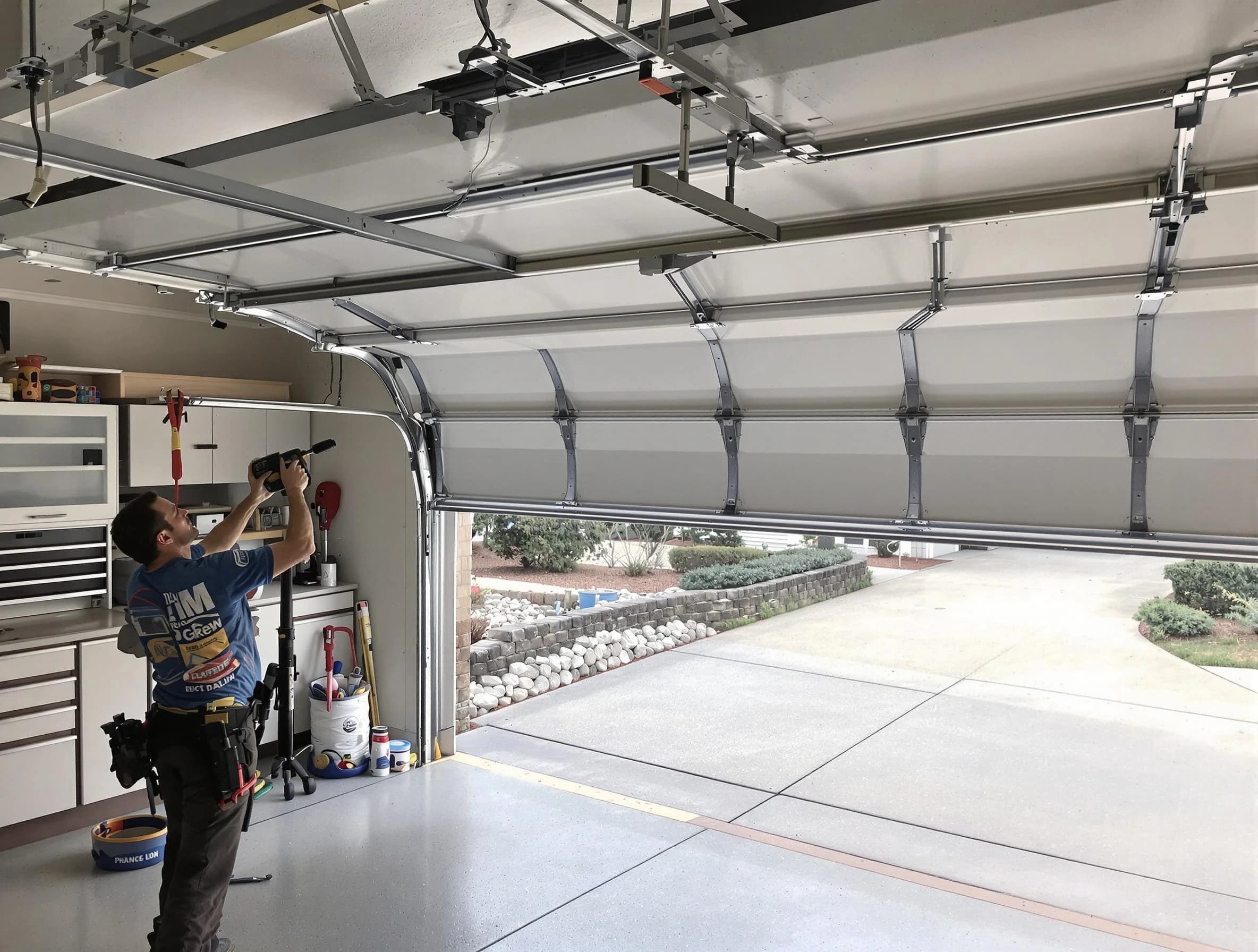 Garage door track repair service by Chelsea Garage Door Repair in Chelsea