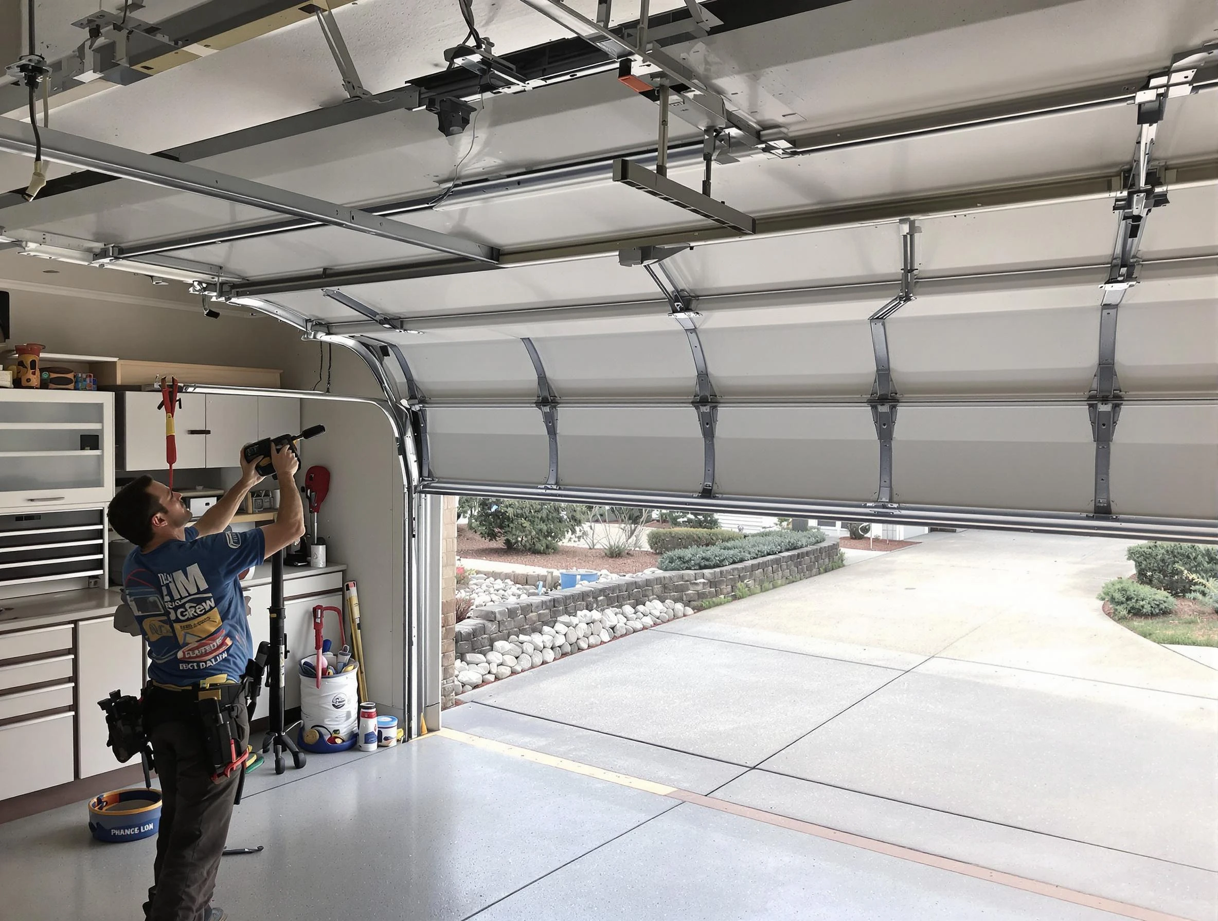 Garage door track repair service by Chelsea Garage Door Repair in Chelsea